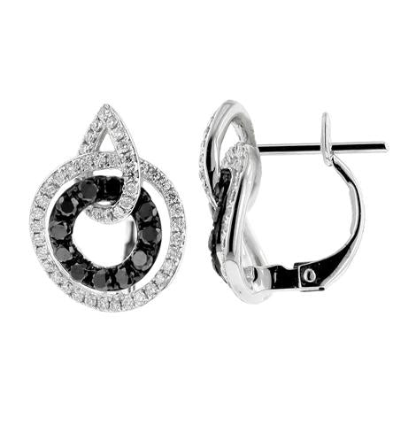 0.77 Ctw Diamond 14k White Gold Round Shape Womens Diamond Earrings