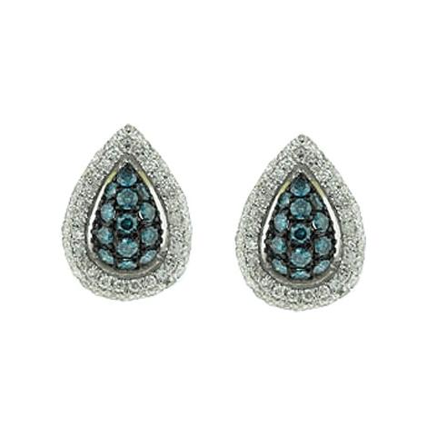 0.8 Ctw Diamond 14k White Gold Round Shape Womens Diamond Earrings