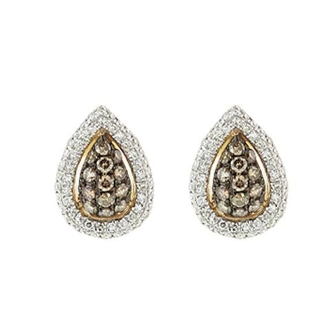 0.8 Ctw Diamond 14k Yellow Gold Round Shape Womens Diamond Earrings