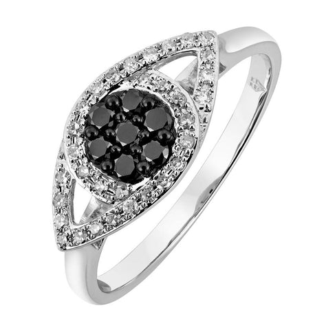 0.27 Ctw Diamond 14k White Gold Round Shape Womens Diamond Ring