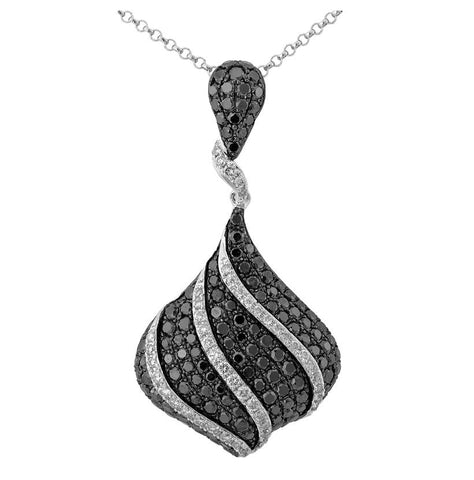 1.47 Ctw Diamond 14k White Gold Round Shape Womens Diamond Necklace Pendant With 16 Inch Chain