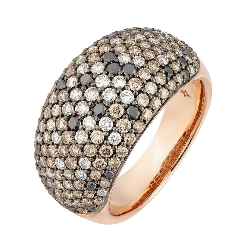 2.0 Ctw Diamond 14k Rose Gold Womens Diamond Ring