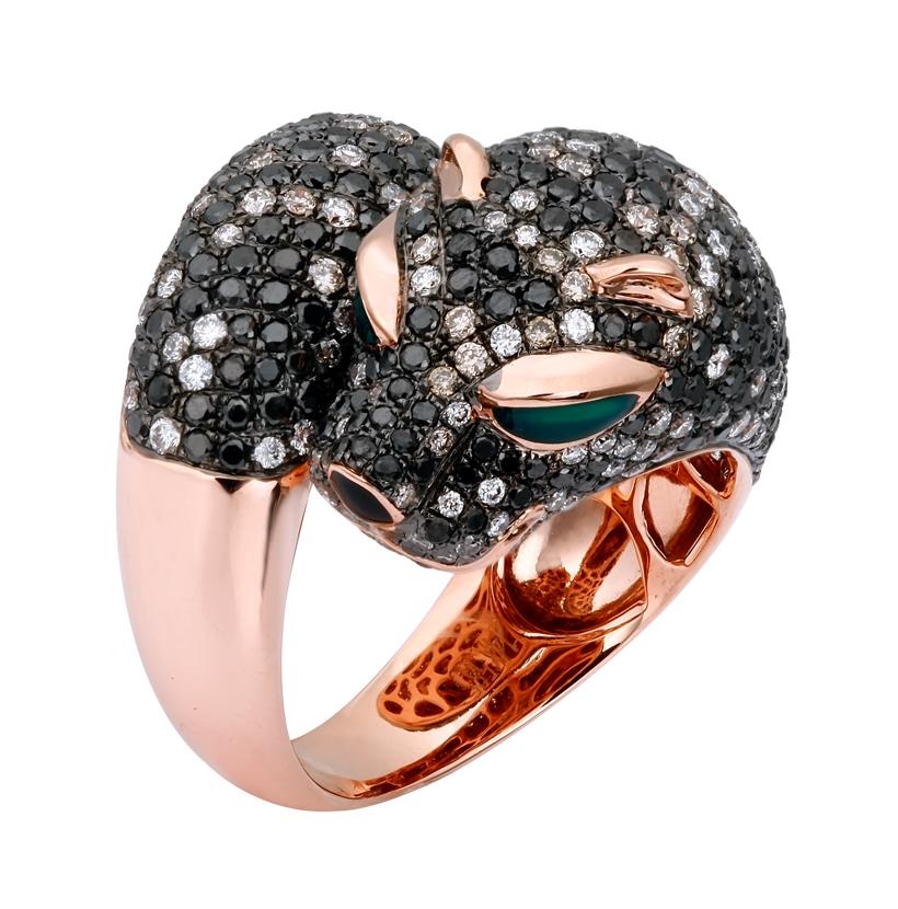 3.51 Ctw Diamond 14k Rose Gold Round Shape Womens Diamond Ring