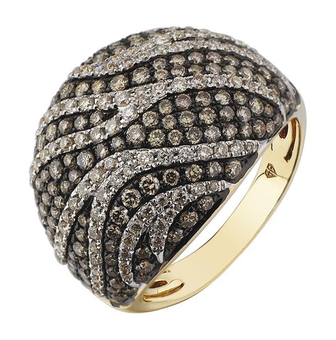 1.96 Ctw Diamond 14k Yellow Gold Round Shape Womens Diamond Ring