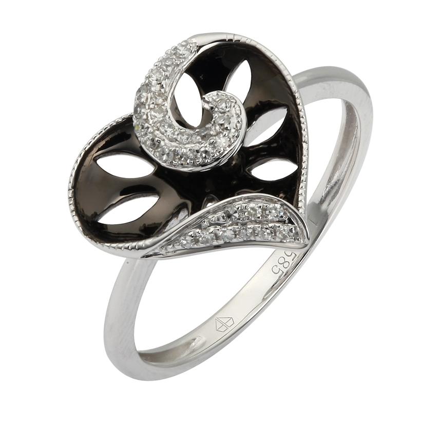 0.08 Ctw Diamond 14k White Gold Round Shape Womens Diamond Ring