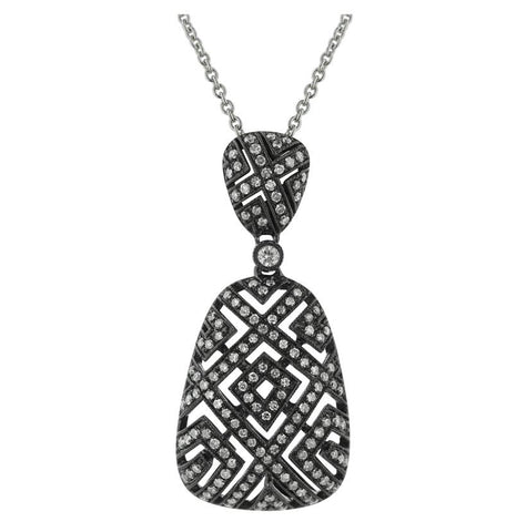 0.42 Ctw Diamond 14k White Gold Round Shape Womens Diamond Necklace Pendant With 16 Inch Chain