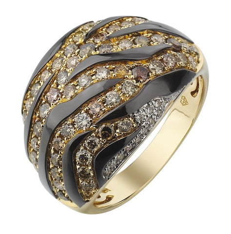 1.24 Ctw Diamond 14k Yellow Gold Womens Diamond Ring