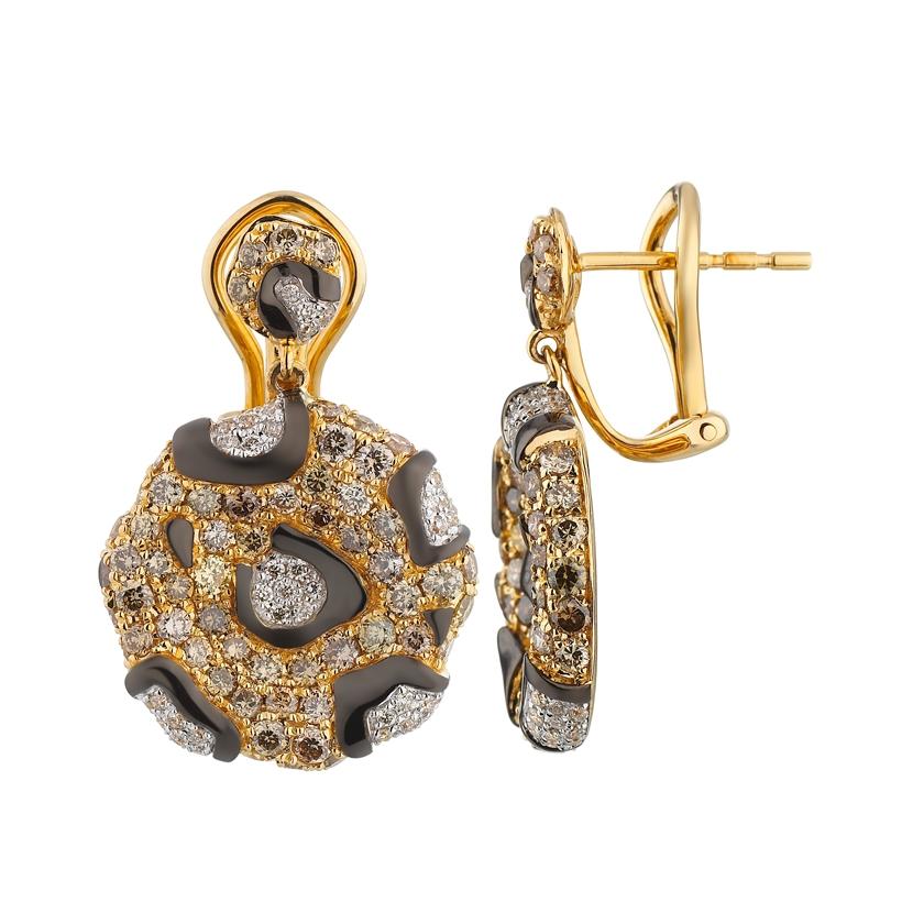 2.35 Ctw Diamond 14k Yellow Gold Womens Diamond Earrings