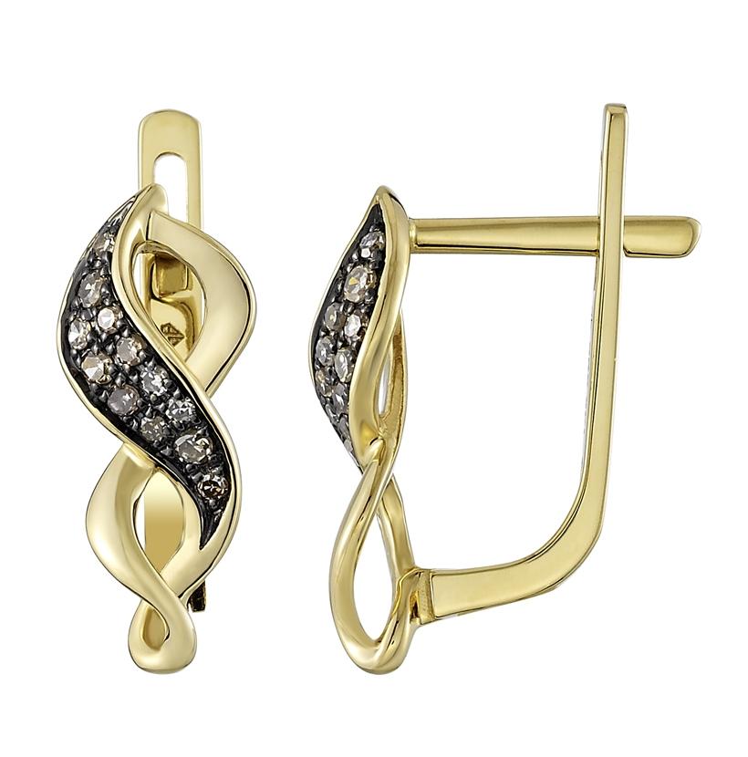 0.13 Ctw Diamond 14k Yellow Gold Round Shape Womens Diamond Earrings