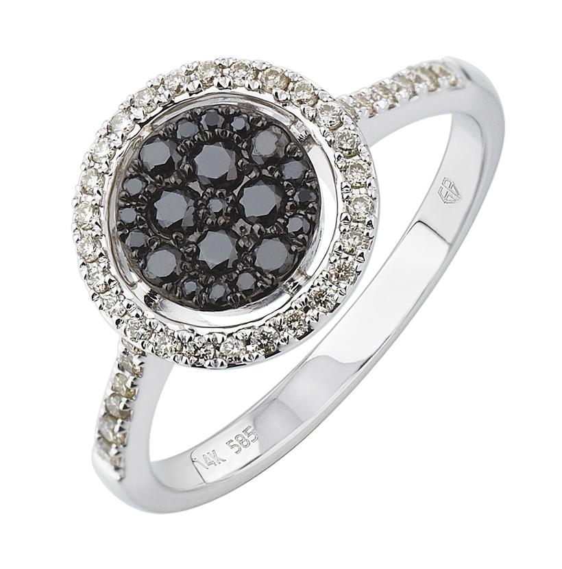 0.38 Ctw Diamond 14k White Gold Womens Diamond Ring