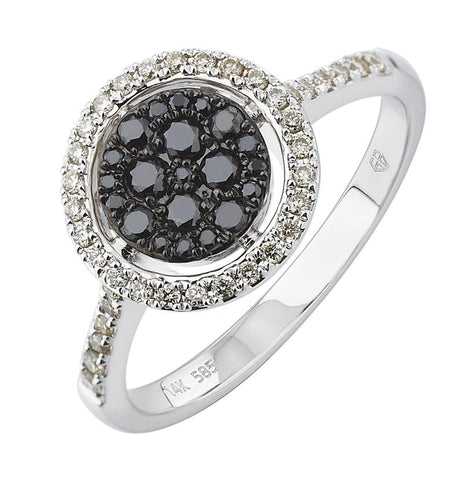 0.38 Ctw Diamond 14k White Gold Womens Diamond Ring