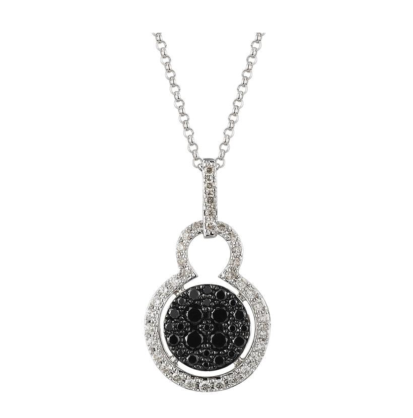 0.41 Ctw Diamond 14k White Gold Womens Diamond Necklace Pendant With 16 Inch Chain