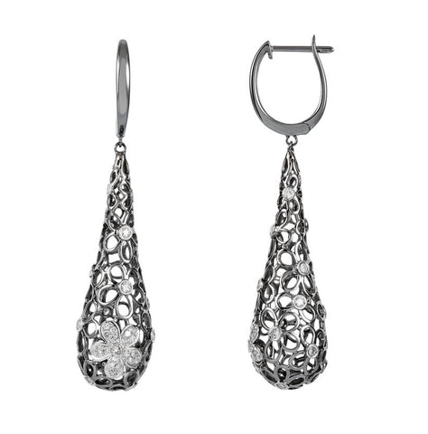 0.63 Ctw Diamond 14k White Gold Round Shape Womens Diamond Earrings