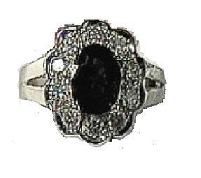 14k White Gold Womens Gemstone Ring