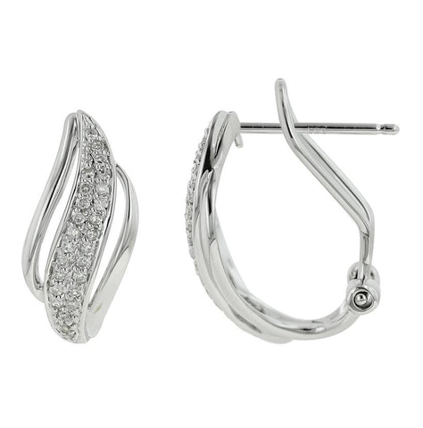 0.21 Ctw Diamond 14k White Gold Round Shape Womens Diamond Earrings