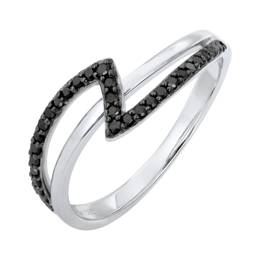 0.17 Ctw Diamond 14k White Gold Round Shape Womens Diamond Ring
