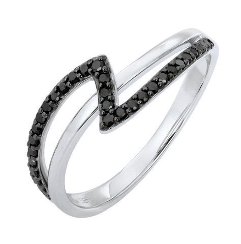 0.17 Ctw Diamond 14k White Gold Round Shape Womens Diamond Ring