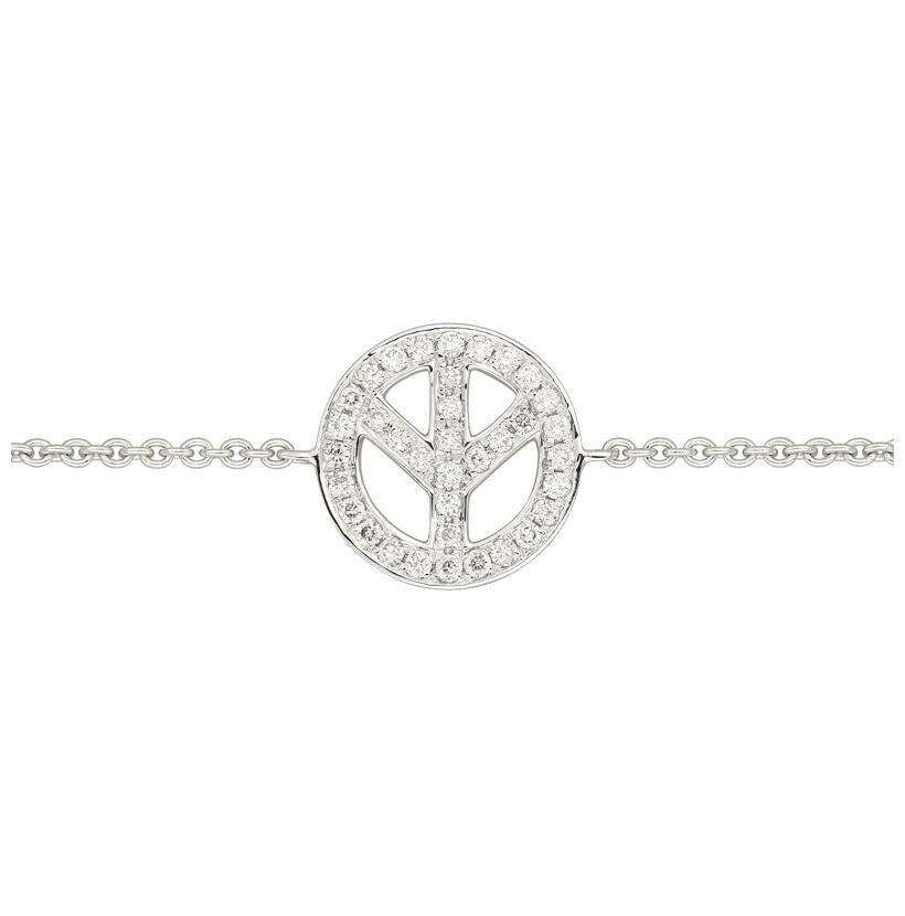 0.13 Ctw Diamond 14k White Gold Round Shape Womens Diamond Bracelet