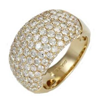 3.34 Ctw Diamond 18k Yellow Gold Round Shape Womens Diamond Ring