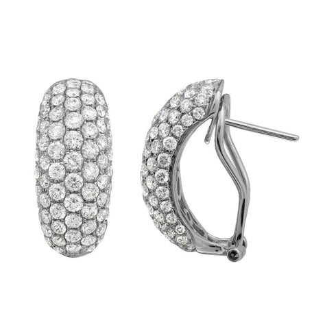 4.26 Ctw Diamond 18k White Gold Round Shape Womens Diamond Earrings