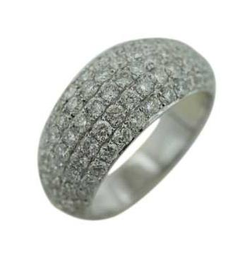 2.09 Ctw Diamond 18k White Gold Round Shape Womens Diamond Ring