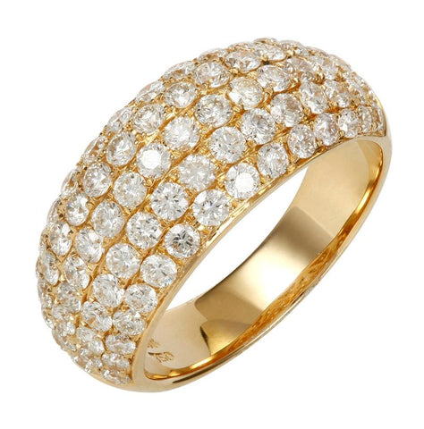 2.0 Ctw Diamond 18k Yellow Gold Round Shape Womens Diamond Ring