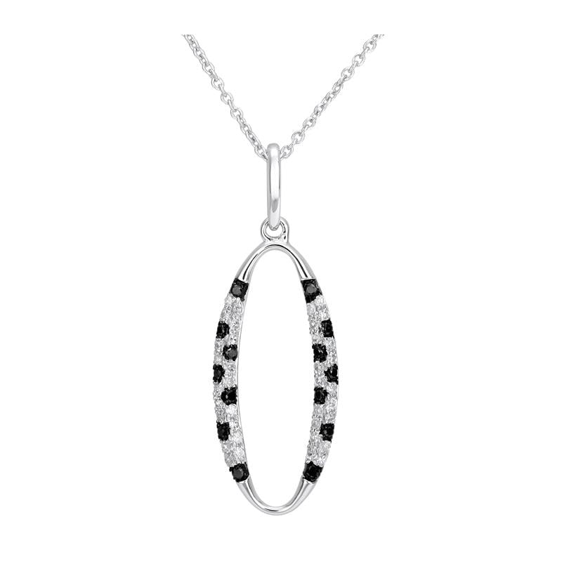 0.2 Ctw Diamond 14k White Gold Womens Diamond Necklace Pendant With 16 Inch Chain