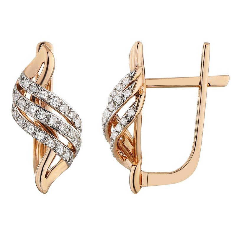 0.15 Ctw Diamond 14k Rose Gold Round Shape Womens Diamond Earrings