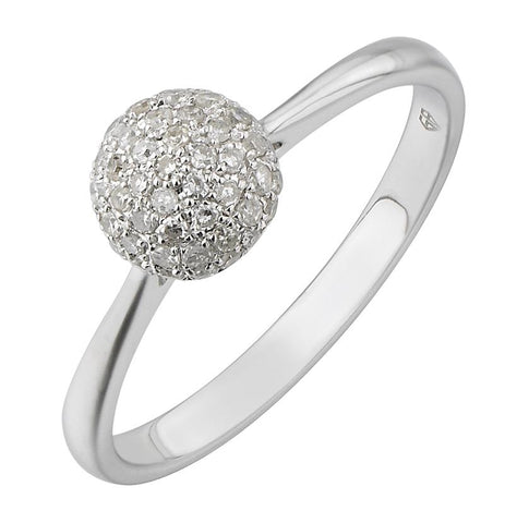 0.22 Ctw Diamond 14k White Gold Round Shape Womens Diamond Ring