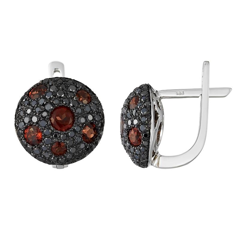 14k White Gold Womens Gemstone Earrings