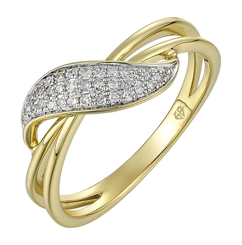 0.11 Ctw Diamond 14k Yellow Gold Womens Diamond Ring