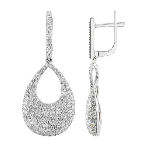 1.95 Ctw Diamond 14k White Gold Round Shape Womens Diamond Earrings