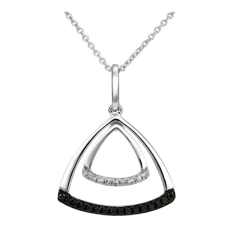 0.1 Ctw Diamond 14k White Gold Round Shape Womens Diamond Necklace Pendant With 16 Inch Chain