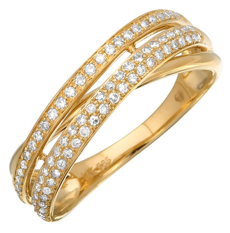 0.23 Ctw Diamond 14k Yellow Gold Round Shape Womens Diamond Ring