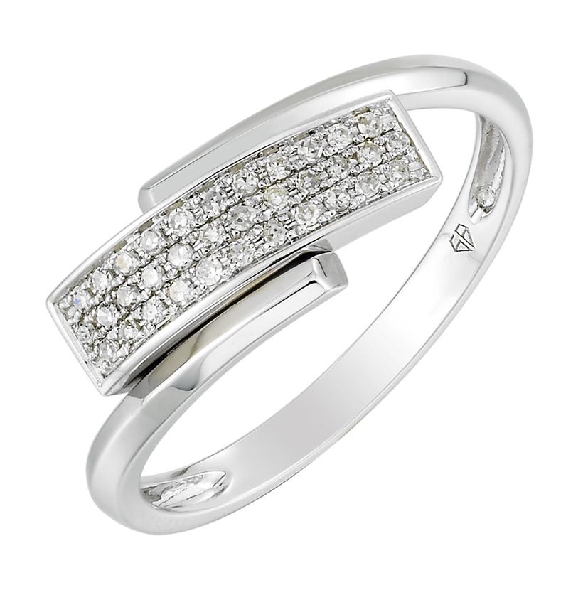 0.11 Ctw Diamond 14k White Gold Round Shape Womens Diamond Ring