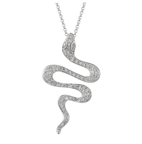 0.26 Ctw Diamond 14k White Gold Round Shape Womens Diamond Necklace Pendant With 16 Inch Chain