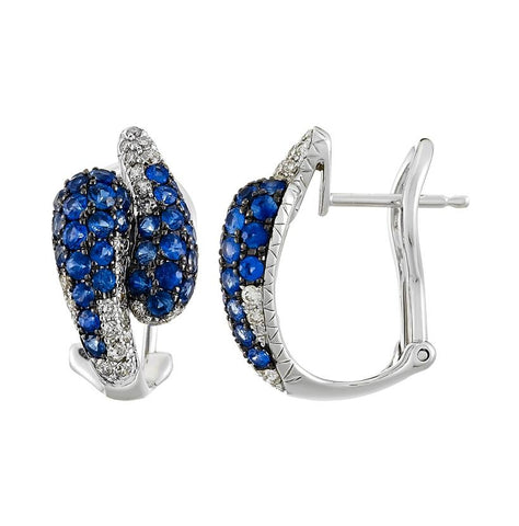 14k White Gold Womens Gemstone Earrings