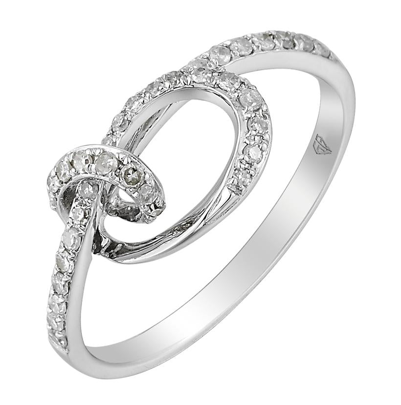 0.21 Ctw Diamond 14k White Gold Womens Diamond Ring
