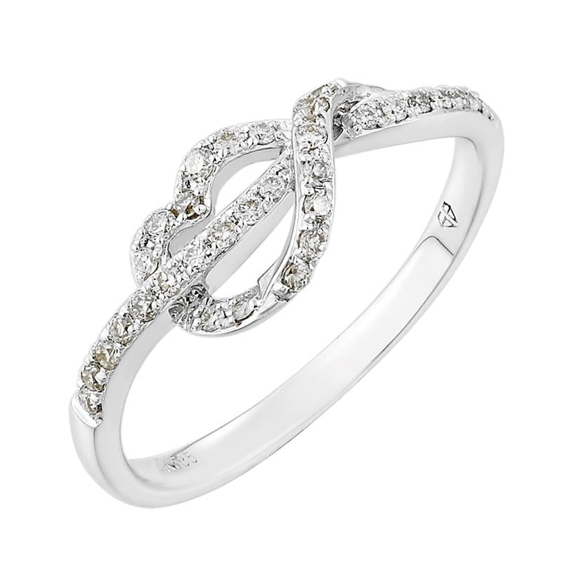 0.2 Ctw Diamond 14k White Gold Womens Diamond Ring