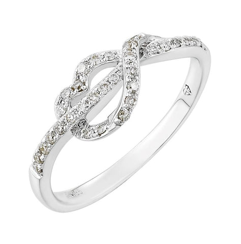 0.2 Ctw Diamond 14k White Gold Womens Diamond Ring