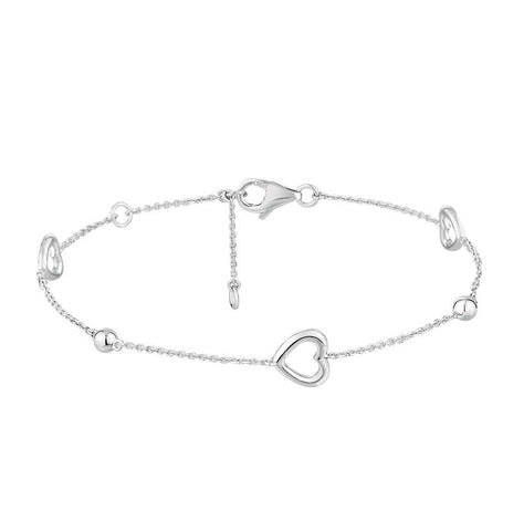 0.24 Ctw Diamond 14k White Gold Womens Diamond Bracelet