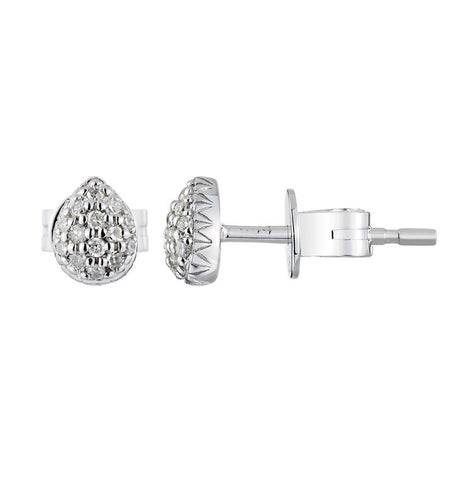 0.1 Ctw Diamond 14k White Gold Womens Diamond Earrings