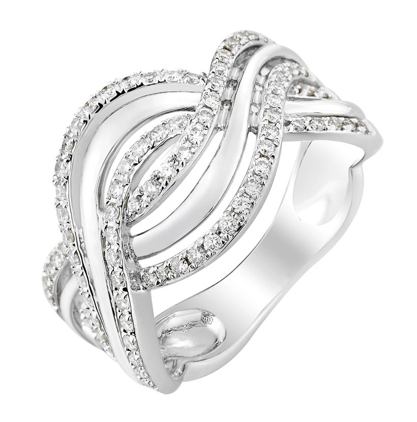 0.38 Ctw Diamond 14k White Gold Womens Diamond Ring