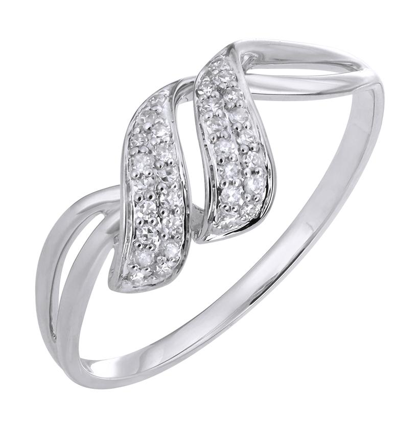 0.11 Ctw Diamond 14k White Gold Womens Diamond Ring