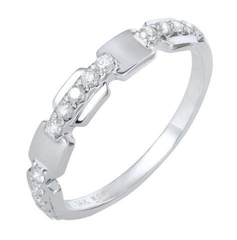 0.25 Ctw Diamond 14k White Gold Womens Diamond Ring