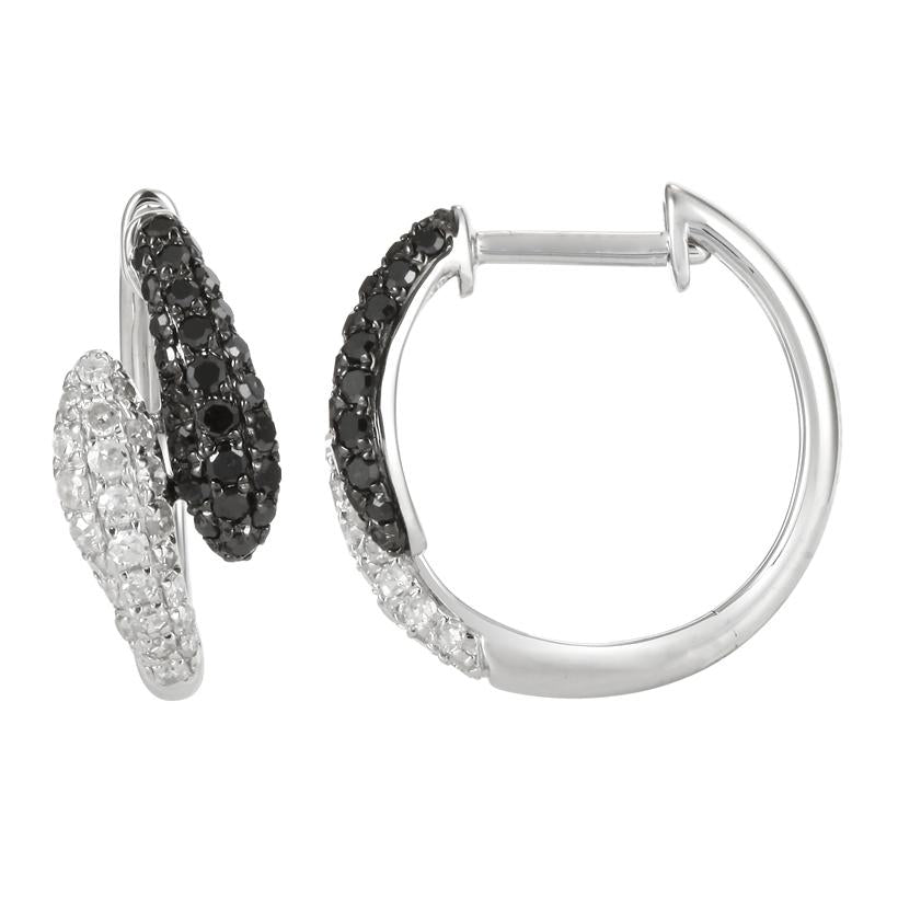 0.51 Ctw Diamond 14k White Gold Womens Diamond Earrings