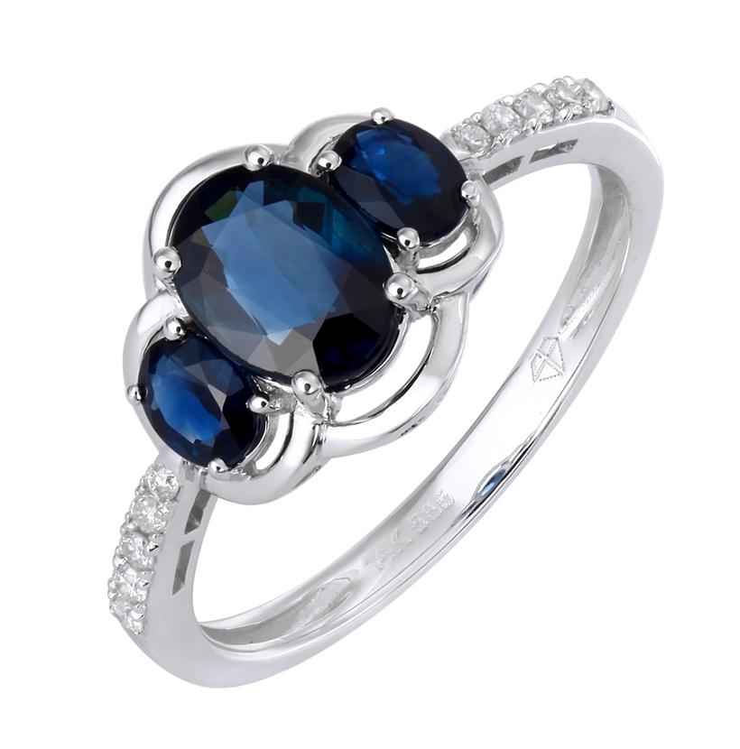 14k White Gold Womens Gemstone Ring