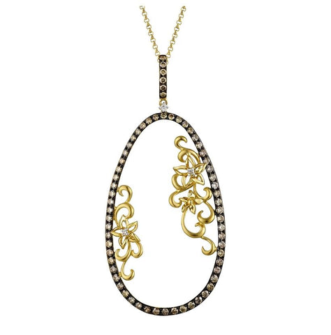 0.9 Ctw Diamond 14k Yellow Gold Round Shape Diamond Womens Gemstone Necklace Pendant With 16 Inch Chain