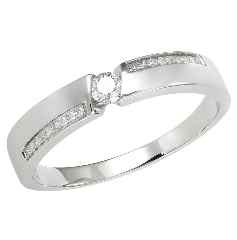 14k White Gold Mens Ring