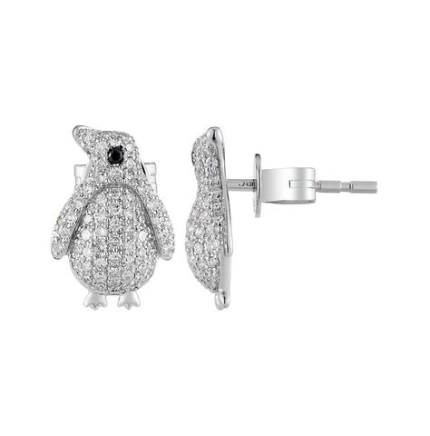 0.39 Ctw Diamond 14k White Gold Round Shape Womens Diamond Earrings